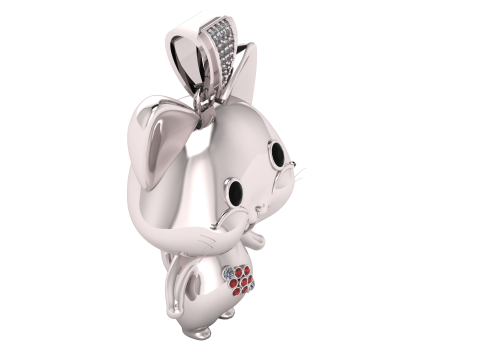 FEMALE CAT PENDANT 3D PRINTABLE MODEL 3D Baskı Modeli