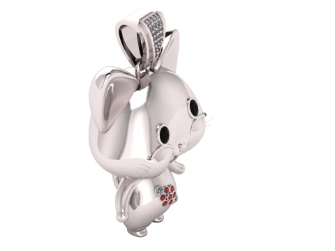 F&Ecirc;MEA GATO PINGENTE 3D IMPRIM&Iacute;VEL MODELO Modelo de Impressão 3D