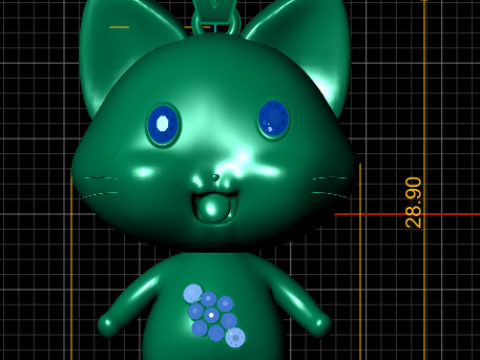 FEMALE CAT PENDANT 3D PRINTABLE MODEL 3D Baskı Modeli
