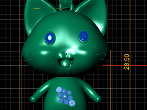 F&Ecirc;MEA GATO PINGENTE 3D IMPRIM&Iacute;VEL MODELO Modelo de Impressão 3D