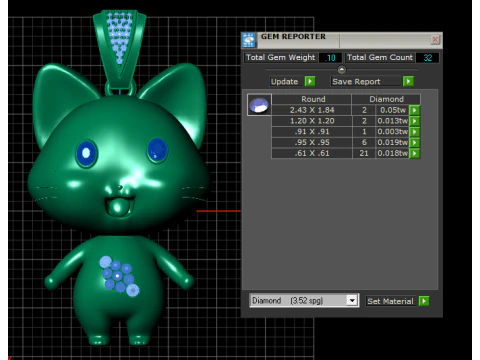 F&Ecirc;MEA GATO PINGENTE 3D IMPRIM&Iacute;VEL MODELO Modelo de Impressão 3D
