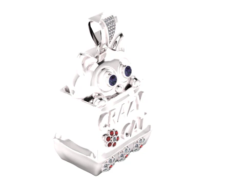 CRAZY CAT ANIMAL PENDANT 3D PRINTABLE MODEL 3D Print Model