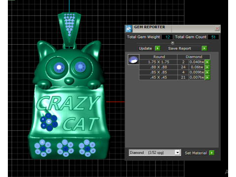 CRAZY CAT ANIMAL PENDANT 3D PRINTABLE MODEL 3D 프린트 모델
