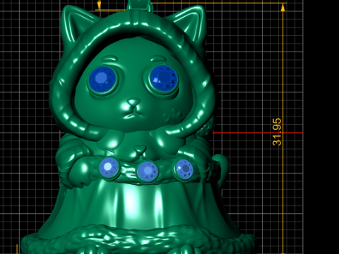 LADY CAT PENDANT 3D PRINTABLE MODEL 3D Print Model