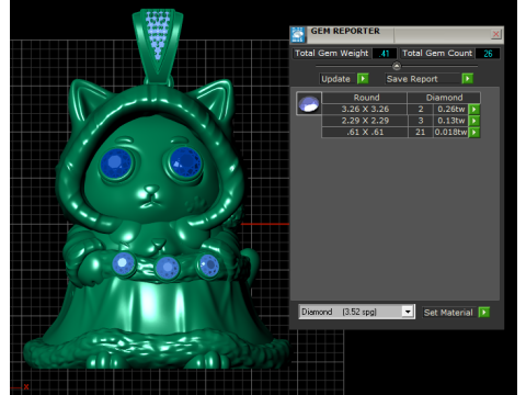 LADY CAT PENDANT 3D PRINTABLE MODEL 3D Print Model