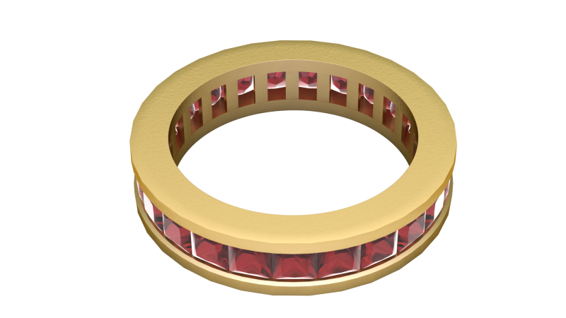 RED RUBY WEDDING RING 3D PRINTABLE MODEL 3D 프린트 모델 .c4d .max .obj .3ds .fbx .stl .blend