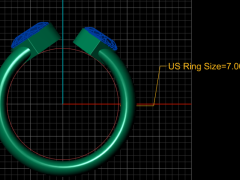 DOUBLE HEART SHAPE RING 3D PRINTABLE MODEL 3D प्रिंट मॉडल