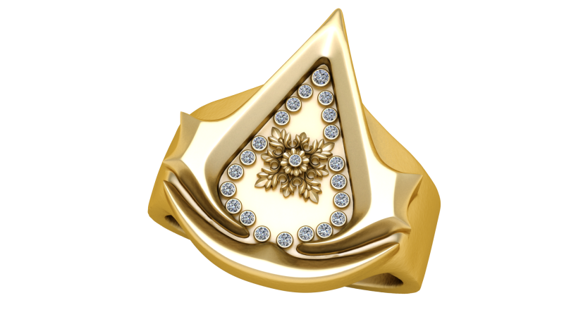 GOLDEN BRASS RING 3D PRINTABLE MODEL 3D प्रिंट मॉडल .c4d .max .obj .3ds .fbx .stl .blend 