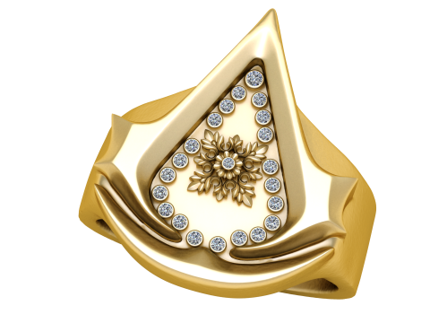 GOLDEN BRASS RING 3D PRINTABLE MODEL 3Dプリントモデル