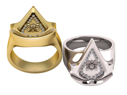 GOLDEN BRASS RING 3D PRINTABLE MODEL 3D प्रिंट मॉडल