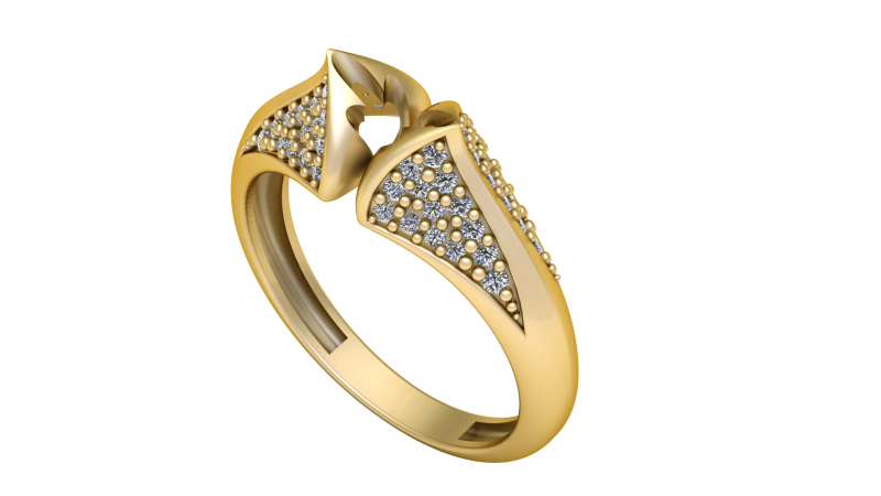 PRECIOUS DESIGN DIAMOND RING 3D PRINTABLE MODEL 3D प्रिंट मॉडल .c4d .max .obj .3ds .fbx .stl .blend