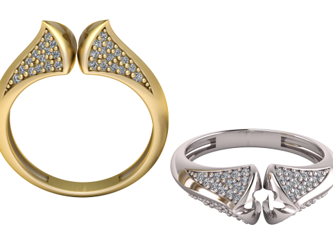 PRECIOUS DESIGN DIAMOND RING 3D PRINTABLE MODEL 3D प्रिंट मॉडल