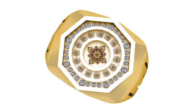 ROYAL STYLISH RING 3D PRINTABLE MODEL Model Cetak 3D .c4d .max .obj .3ds .fbx .stl .blend