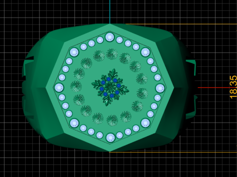 ROYAL STYLISH RING 3D PRINTABLE MODEL Model Cetak 3D