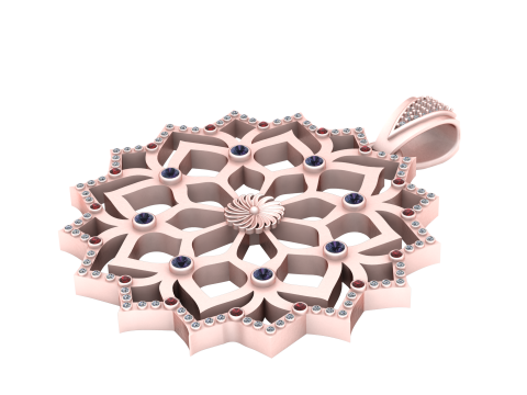 СТИЛЬНА 3D-ПІДВІСНА МОДЕЛЬ З ДИЗАЙНОМ КВІТІВ ДЛЯ ДРУКУ 3D Принт Модель
