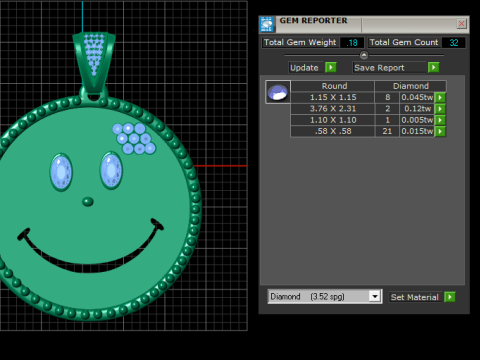 HAPPY FACE PENDANT 3D PRINTABLE MODEL Modèles 3D en vedette