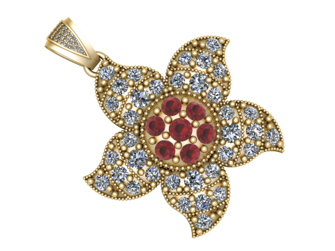 HIP HOP FLOWER STYLE PENDANT 3D PRINTABLE MODEL 3D Принт Модель