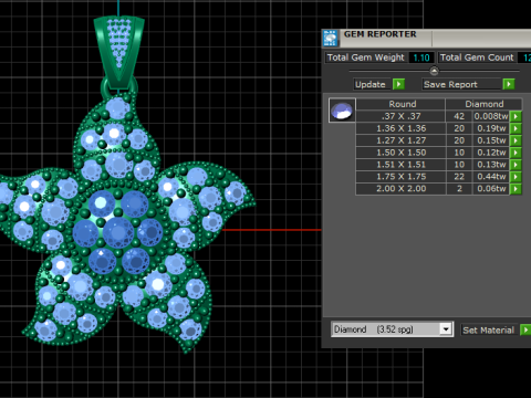 HIP HOP FLOWER STYLE PENDANT 3D PRINTABLE MODEL Modelo de Impressão 3D
