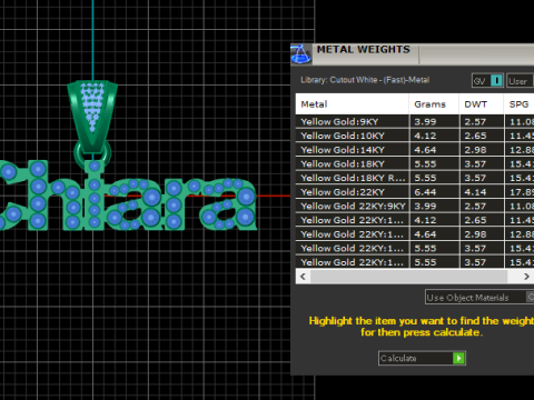 CHIARA NAME PENDANT 3D PRINTABLE MODEL 3Dプリントモデル