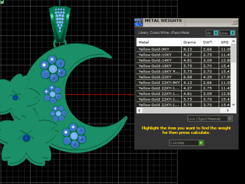 PRECIOUS HALF MOON PENDANT 3D PRINTABLE MODEL 3D-printmodel