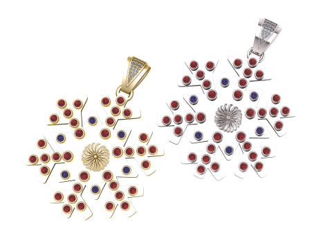SNOWFLAKE DIAMOND PENDANT 3D PRINTABLE MODEL 3D Print Model
