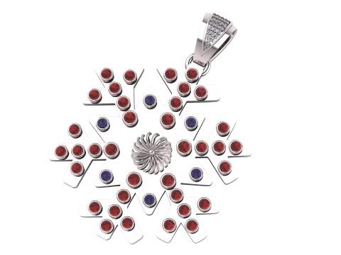 SNOWFLAKE DIAMOND PENDANT 3D PRINTABLE MODEL 3D Baskı Modeli