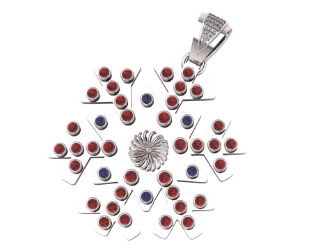 SNOWFLAKE DIAMOND PENDANT 3D PRINTABLE MODEL 3D Print Model