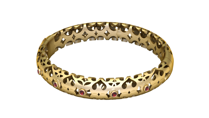 INDIAN STYLE TRADITIONAL RING 3D PRINTABLE MODEL 3D 打印模型 .c4d .max .obj .3ds .fbx .stl .blend 