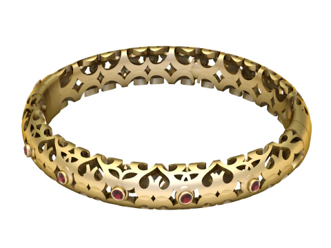 MODEL CETAK 3D CINCIN TRADISIONAL GAYA INDIA Model Cetak 3D