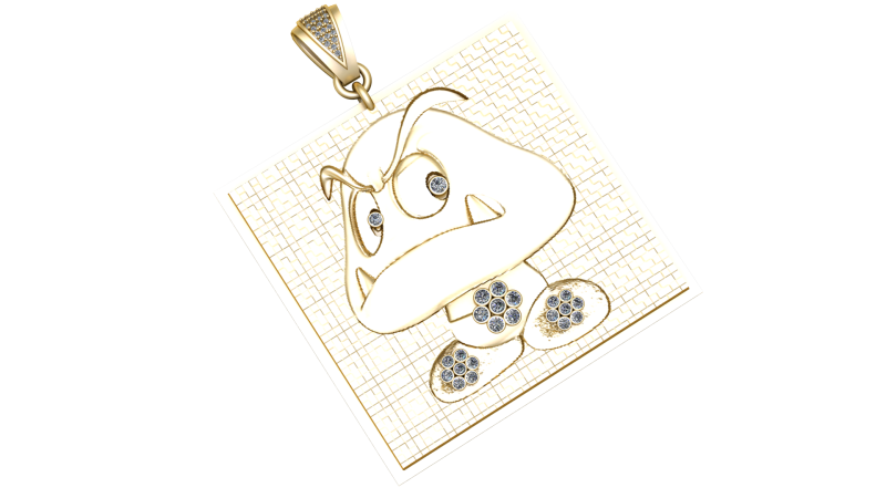 ANGRY CARTOON CARD PENDANT 3D PRINTABLE MODEL 3D 打印模型 .c4d .max .obj .3ds .fbx .stl .blend 