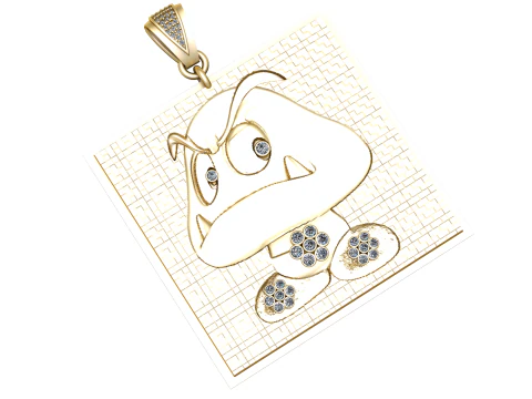 PENDENTE CON CARTA FUMETTO ARRABBIATO MODELLO STAMPABILE 3D Modello di stampa 3D