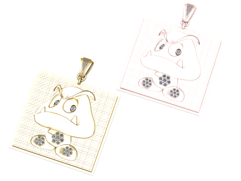 ANGRY CARTOON CARD PENDANT 3D PRINTABLE MODEL 3D 打印模型