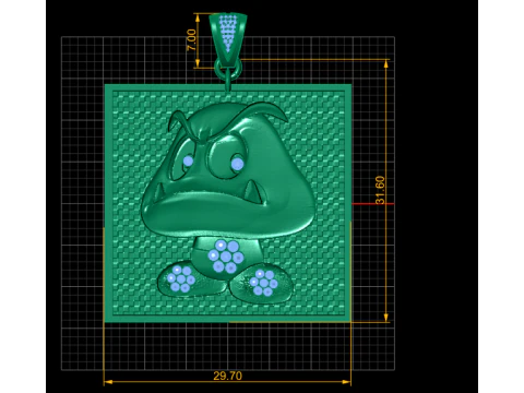ANGRY CARTOON CARD PENDANT 3D PRINTABLE MODEL 3D Print Model