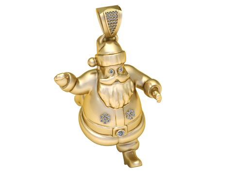 SANTA CLAUS PENDANT 3D PRINTABLE MODEL 3D-Druckmodell