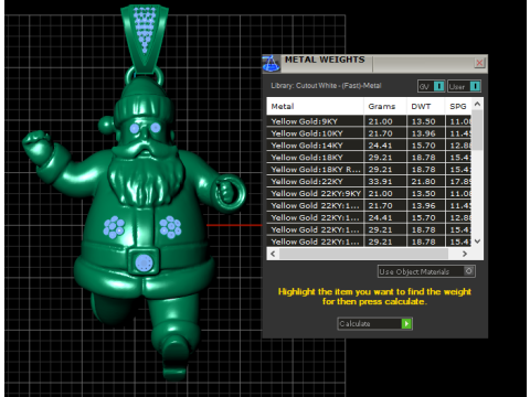 SANTA CLAUS PENDANT 3D PRINTABLE MODEL 3Dプリントモデル