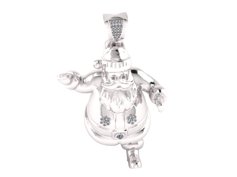 SANTA CLAUS PENDANT 3D PRINTABLE MODEL 3Dプリントモデル