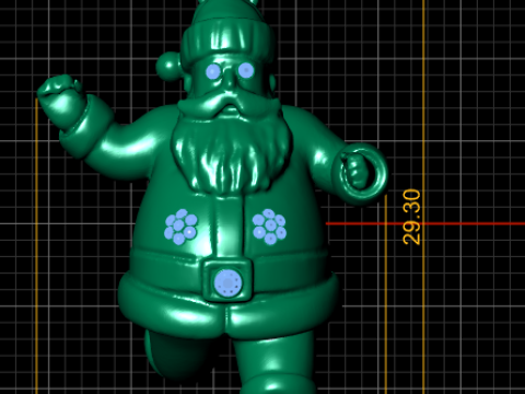 SANTA CLAUS PENDANT 3D PRINTABLE MODEL 3Dプリントモデル