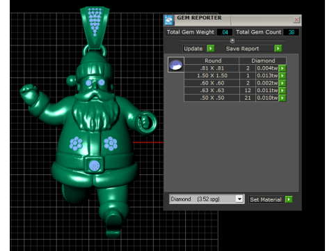 SANTA CLAUS PENDANT 3D PRINTABLE MODEL 3Dプリントモデル