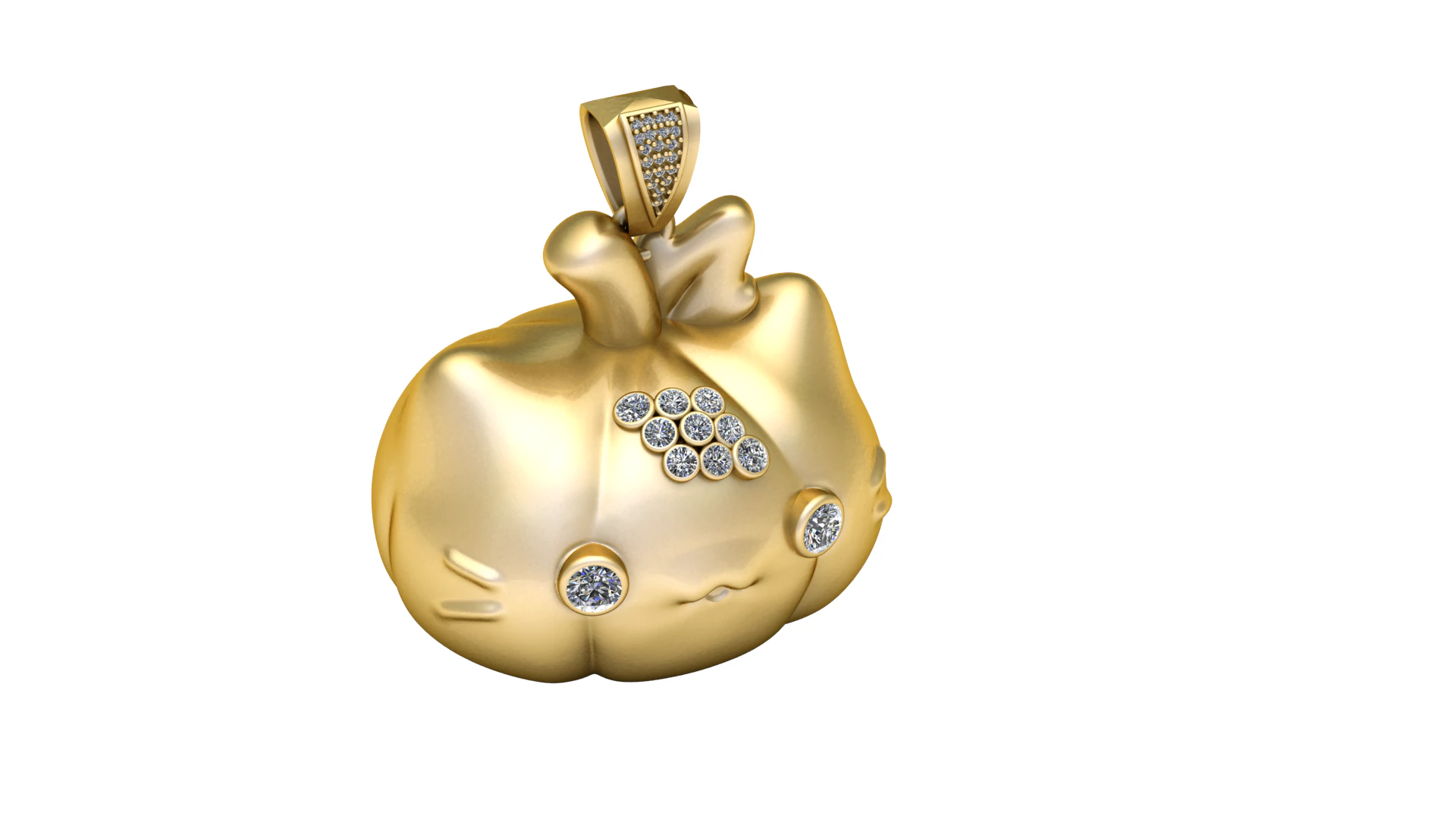 PUMPKIN VEGETABLE PENDANT 3D PRINTABLE MODEL 3D Print Model .c4d .max .obj .3ds .fbx .stl .blend 
