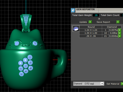 CAT SIT IN THE CUP PENDANT 3D PRINTABLE MODEL 3D-printmodel