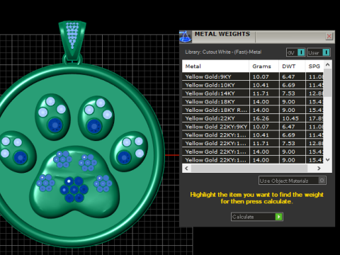 PUPPY PAW COIN PENDANT 3D PRINTABLE MODEL 3D 打印模型