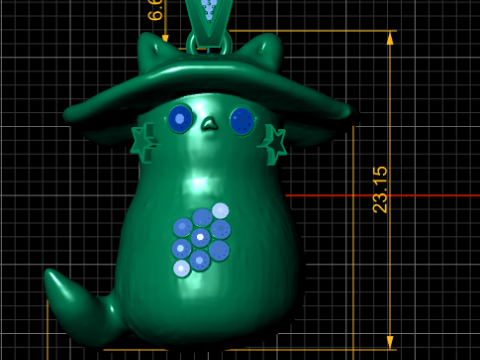 CAT CARTOON CHARACTER PENDANT 3D PRINTABLE MODEL 3D Print Model