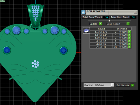ANIMAL FACE HEART SHAPE PENDANT 3D PRINTABLE MODEL 3Dプリントモデル