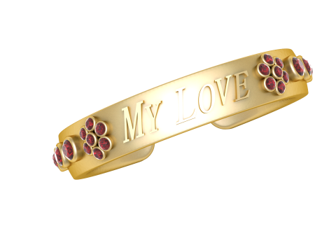 MY LOVE WORD RUBY RING 3D PRINTABLE MODEL 3D Print Model