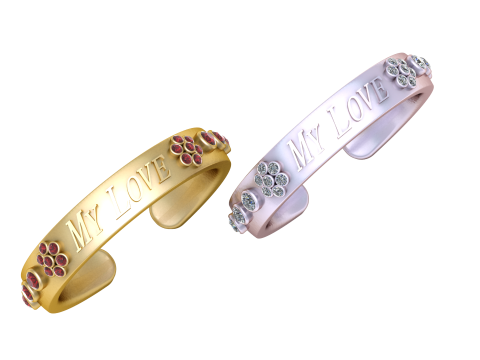 MY LOVE WORD RUBY RING 3D PRINTABLE MODEL 3D प्रिंट मॉडल