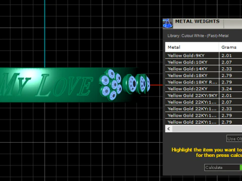 MY LOVE WORD RUBY RING 3D PRINTABLE MODEL 3D Print Model