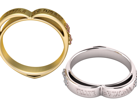 LITTLE PRINCESS NAME GOLDEN RING 3D PRINTABLE MODEL 3D Принт Модель