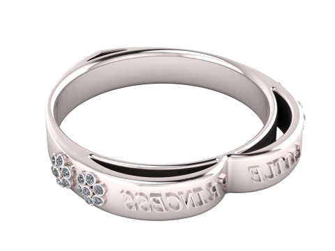 LITTLE PRINCESS NAME GOLDEN RING 3D PRINTABLE MODEL 3D Print Model