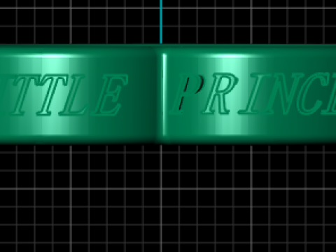 LITTLE PRINCESS NAME GOLDEN RING 3D PRINTABLE MODEL 3D Принт Модель
