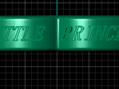 LITTLE PRINCESS NAME GOLDEN RING 3D PRINTABLE MODEL 3D Print Model